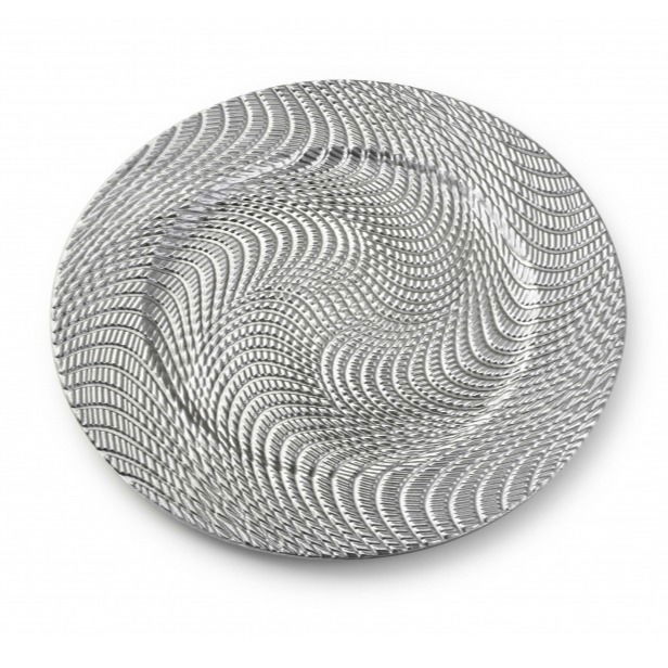 Podtanička na stôl MONDEX BLANCHE COLOURS STRIEBORNÝ 33 cm