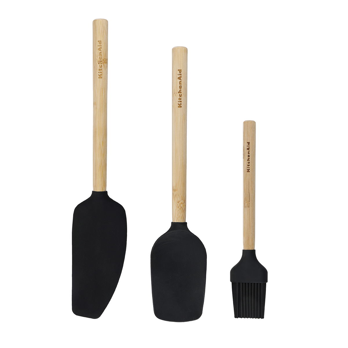 KITCHENAID Classic Bamboo 3 el. - sada kuchyňských nástrojů ze silikonu