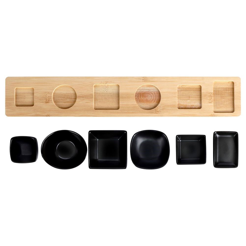 Misky na omáčky a občerstvenie keramické na podložke EXCELLENT HOUSEWARE 6 ks.