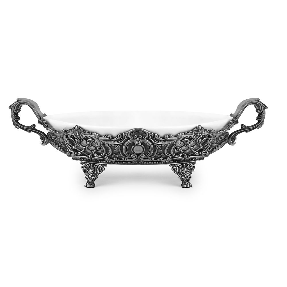 Porcelánový tanier na stojane DIODOR BIELY 30 x 17,5 cm