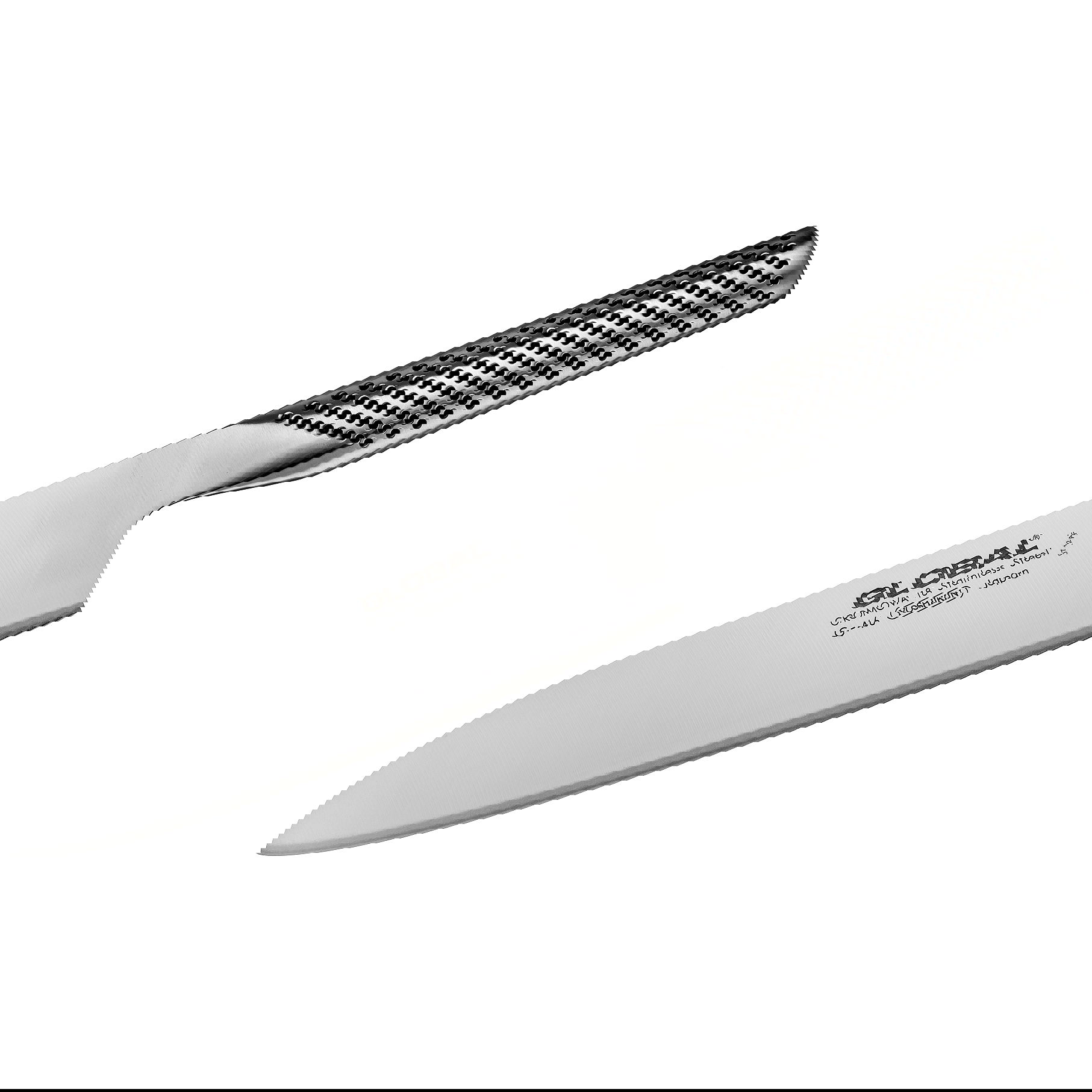 Nůž Santoku z nerezové oceli GLOBAL SÉRIE G 18 cm