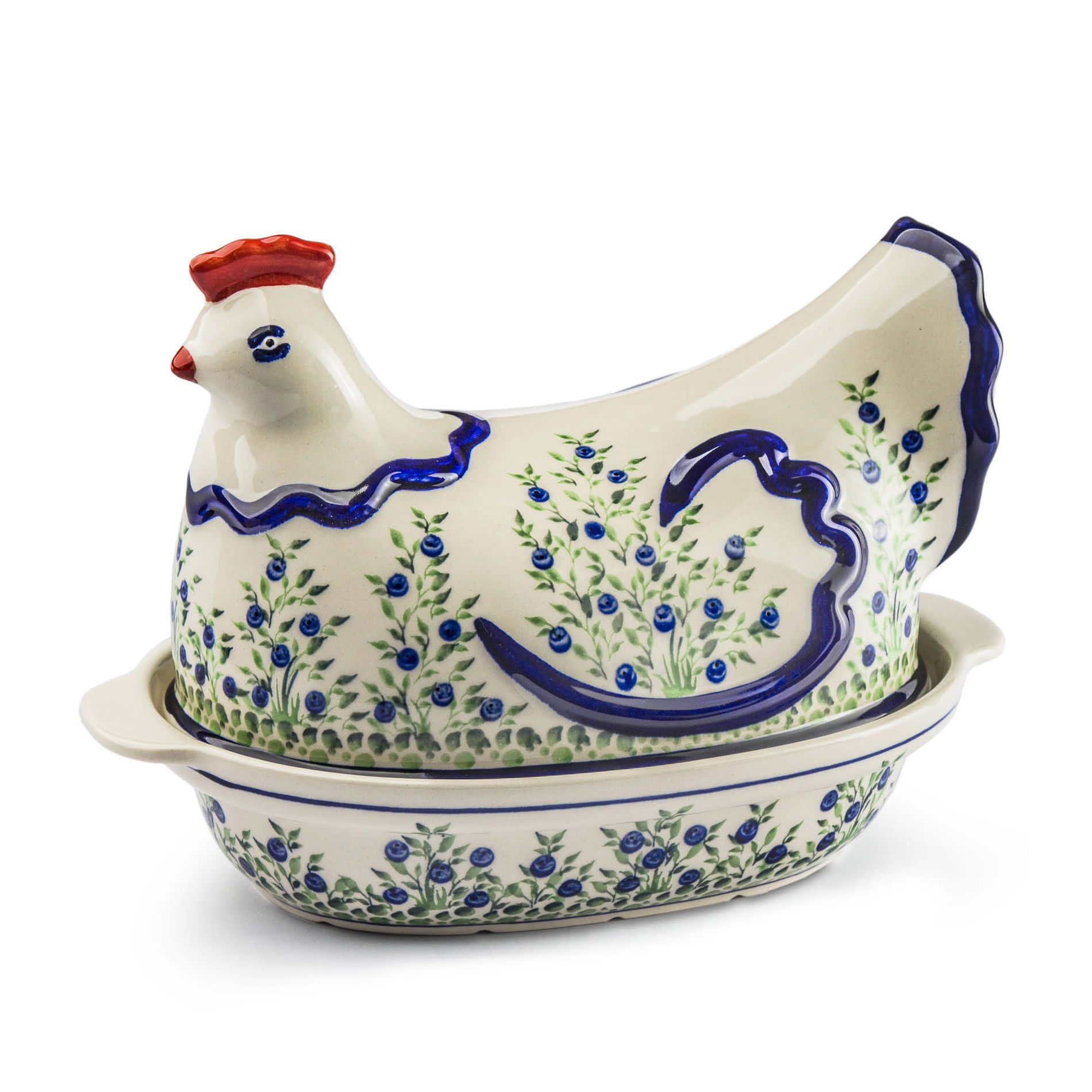 Žáruvzdorná nádoba na pečení s poklicí Bolesławiec keramika 33 x 21 cm - dek. 1208 (druhý druh)