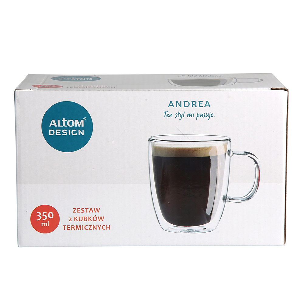 Sklenené poháre / Dvojstenné sklenené poháre ANDREA 350 ml 2 ks