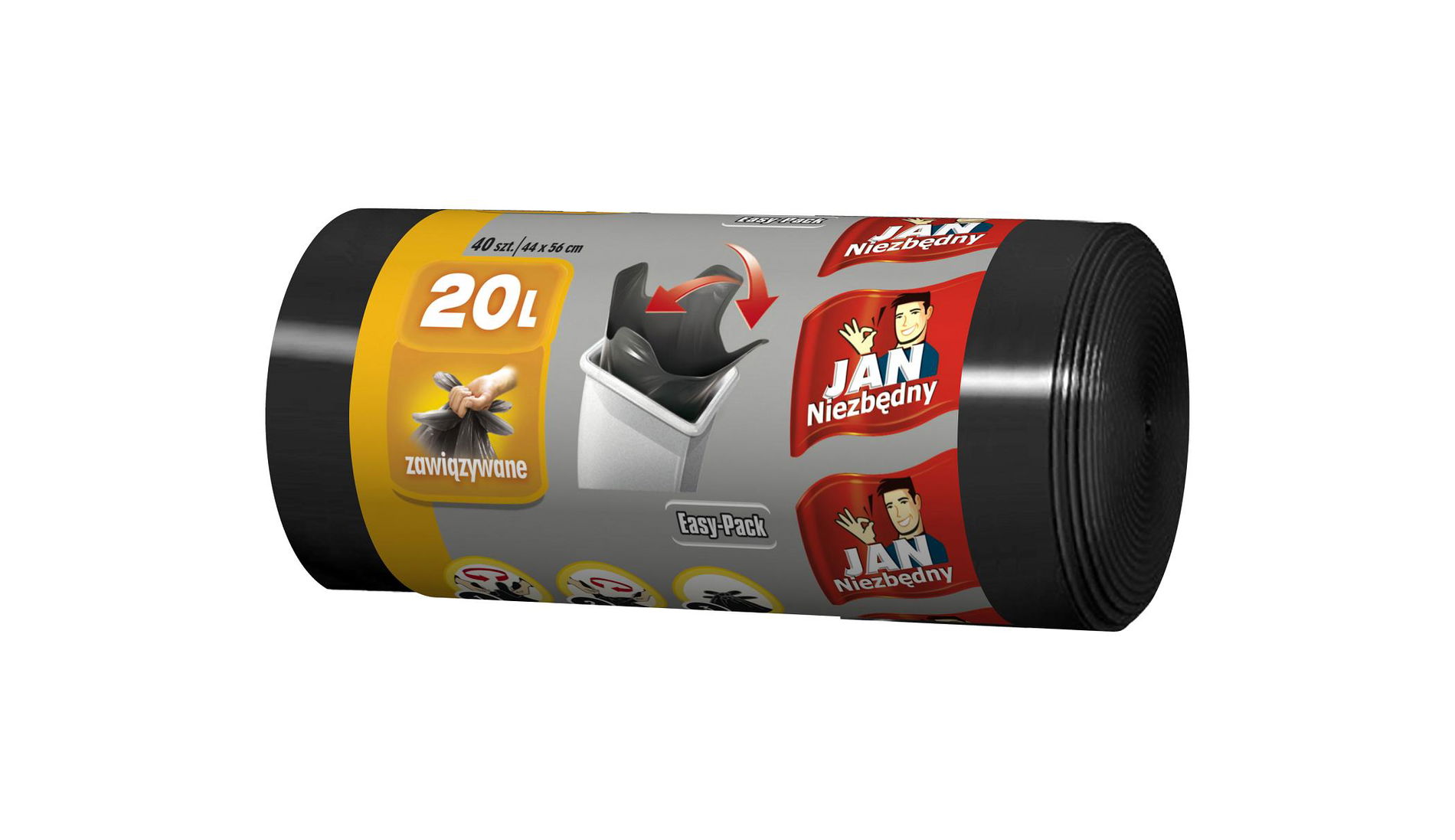 JAN NEVYHNUTNÝ Easy Pack 20 l 40 ks modré - vrecia na odpadky s viazaním