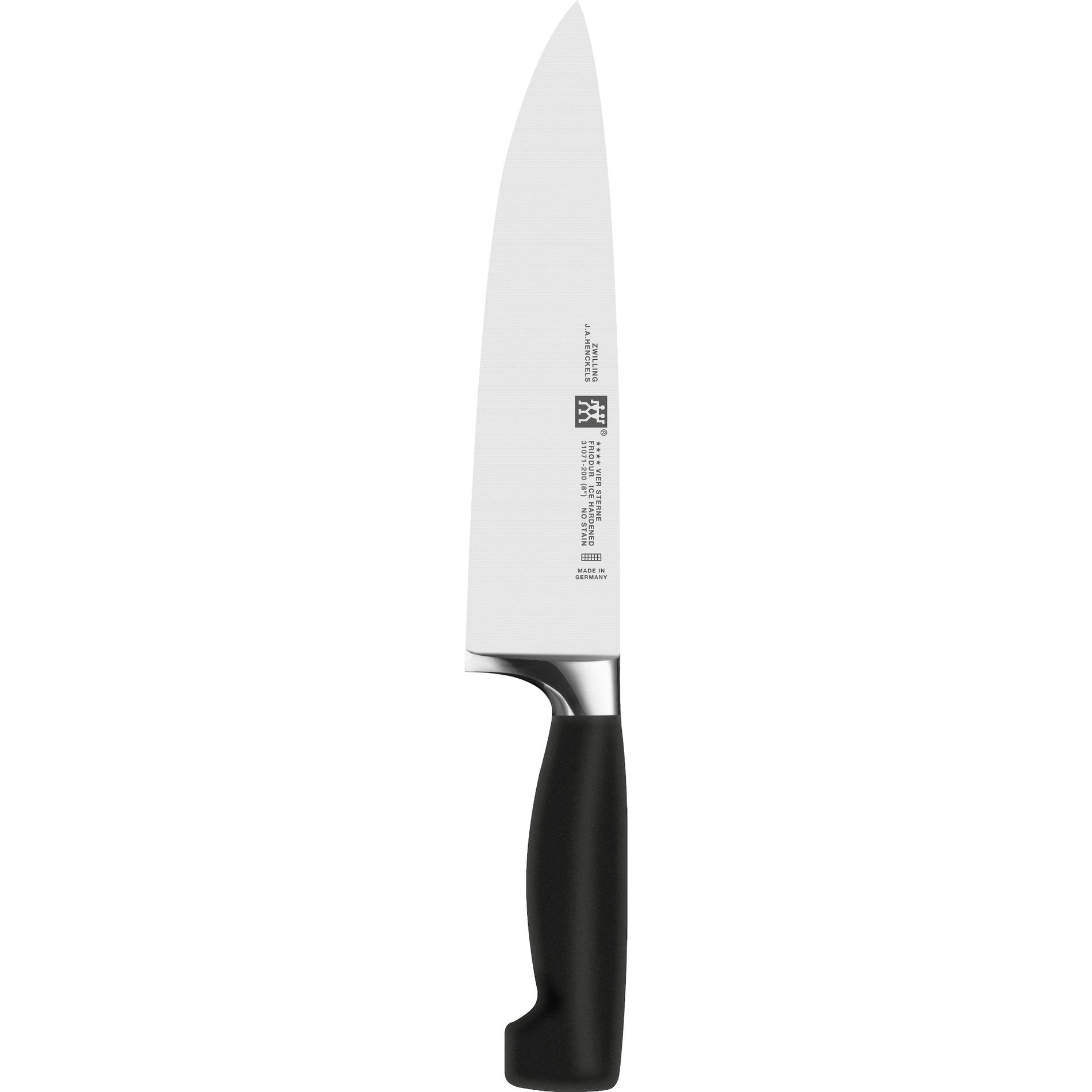 ZWILLING Four Star 7 ks čierne - kuchynské nože kované v bloku s brúskom a kuchynskými nožnicami