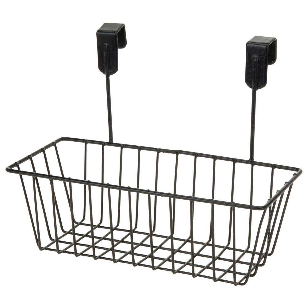 Kuchynský organizér na dvere skrinky kovový BLACK ORGANIZER