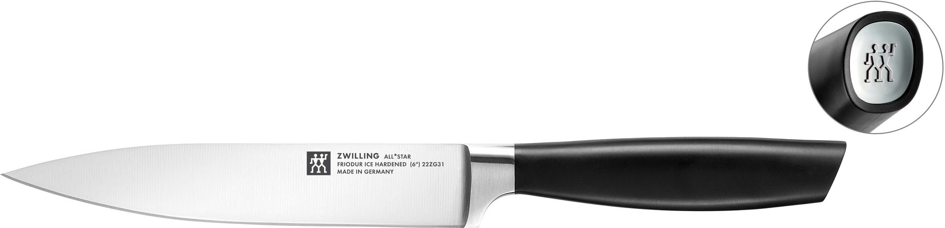 ZWILLING All Star 7 ks. strieborné - kuchynské nože z nehrdzavejúcej ocele v bloku s automatickým brúsením