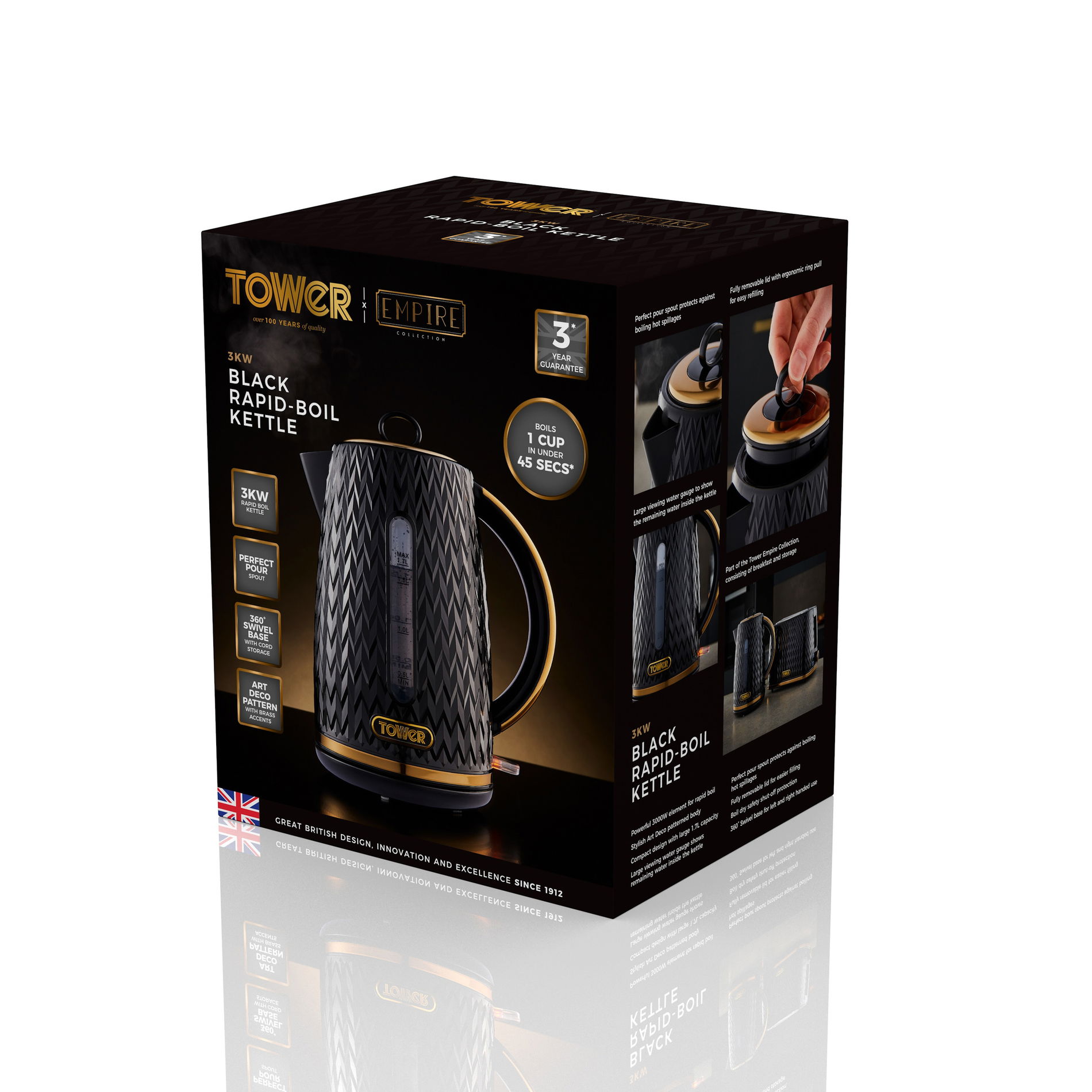 Czajnik elektryczny bezprzewodowy TOWER EMPIRE 1,7 l