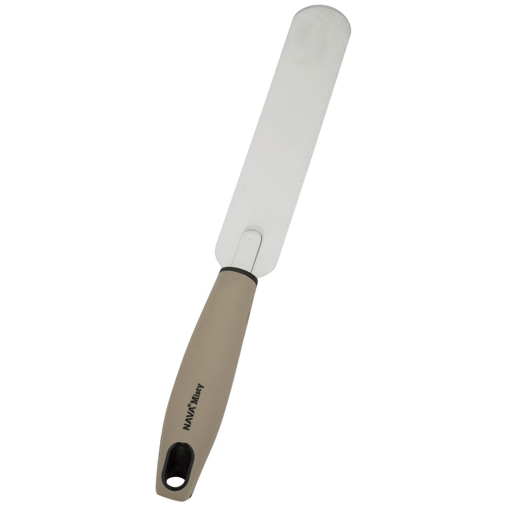NAVA Misty 31 cm černo-béžová – nerezová špachtle na koláč