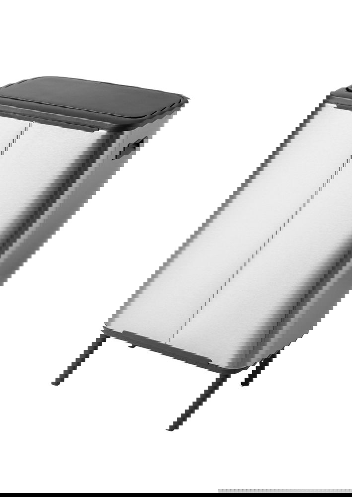 BRABANTIA Touch Bin Bo 2 x 30 l - kosz do segregacji śmieci ze stali nierdzewnej dwukomorowy