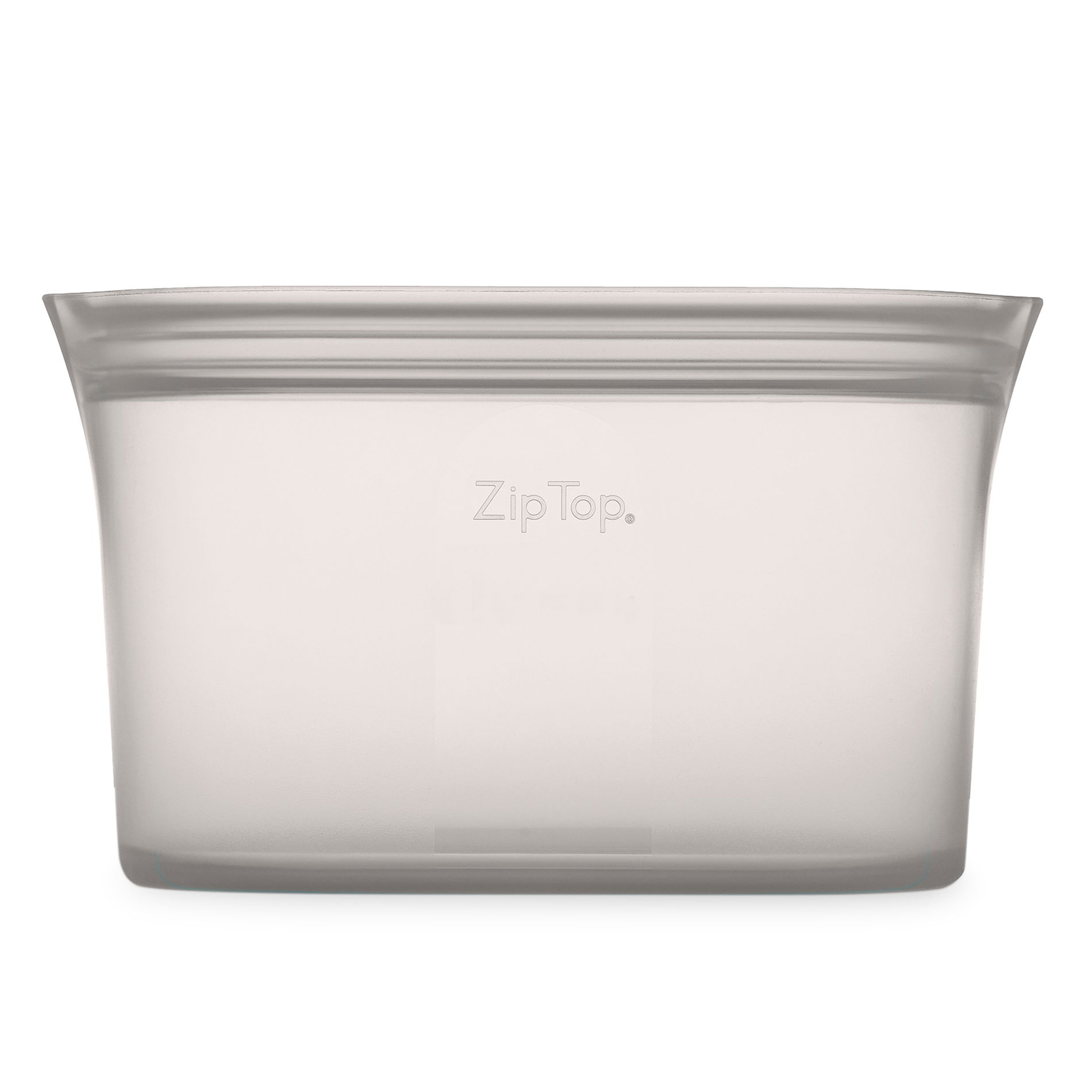 ZIP TOP Oval Gray 0,95 l szary - woreczek strunowy wielorazowy na żywność silikonowy