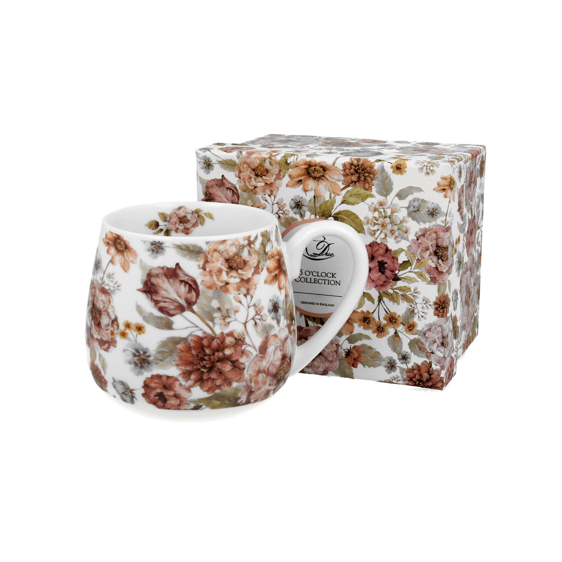 Porcelánový hrnček DUO PASTEL FLOWERS 430 ml