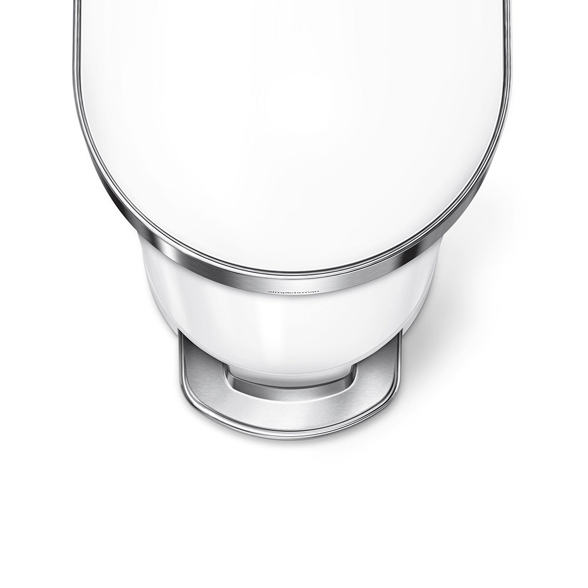 SIMPLEHUMAN Slim 45 l bílý - nerezový odpadkový koš s pedálem