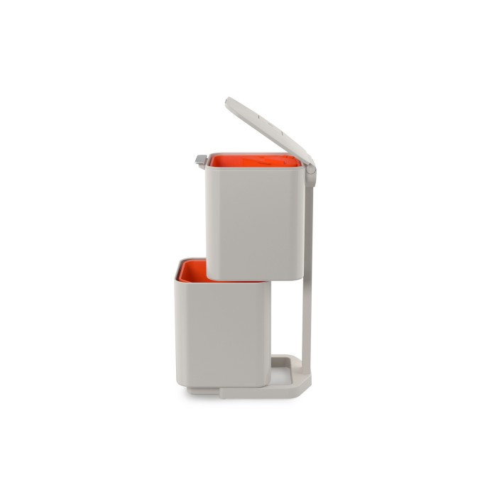 JOSEPH JOSEPH Intelligent Waste Totem Compact 40 l šedý - koš na triedenie odpadu z nehrdzavejúcej ocele