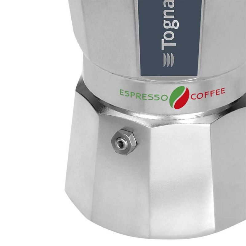 TOGNANA Italika Premium na 2 filiżanki espresso (2 tz) - kawiarka aluminiowa ciśnieniowa