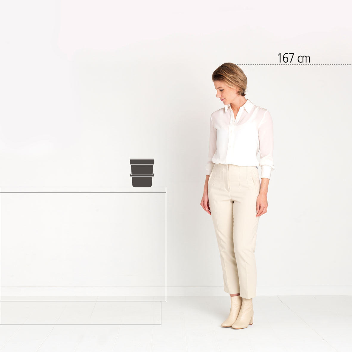 BRABANTIA Sort&Go 6 l - plastový kuchyňský kompostér