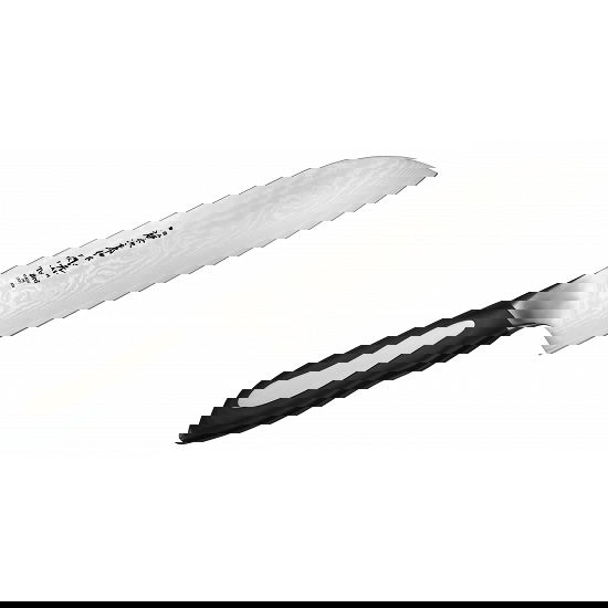 Santoku nôž z nehrdzavejúcej ocele TOJIRO FLASH ČIERNY 18 cm