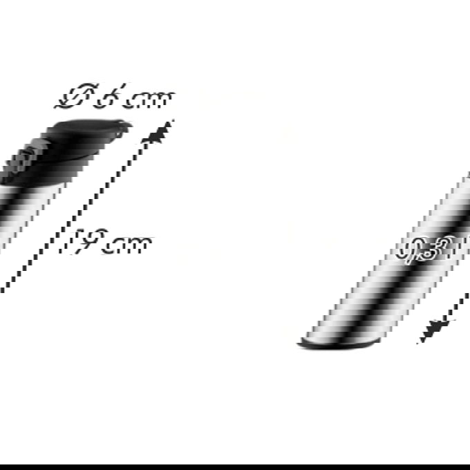 TESCOMA Constant 0,3 l černá – ocelová, vakuová termoska na čaj a kávu se sítkem