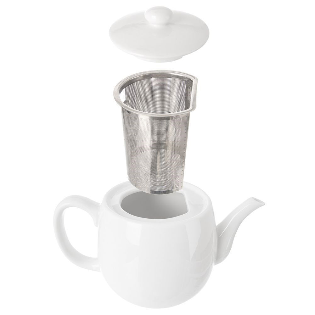 Dzbanek do kawy i herbaty porcelanowy z zaparzaczem MONA 0,7 l