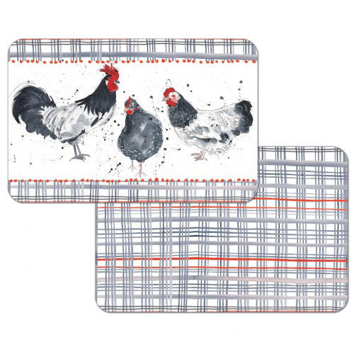 Oboustranná plastová podložka na stůl CALA HOME CREW bílá 43 x 28,5 cm