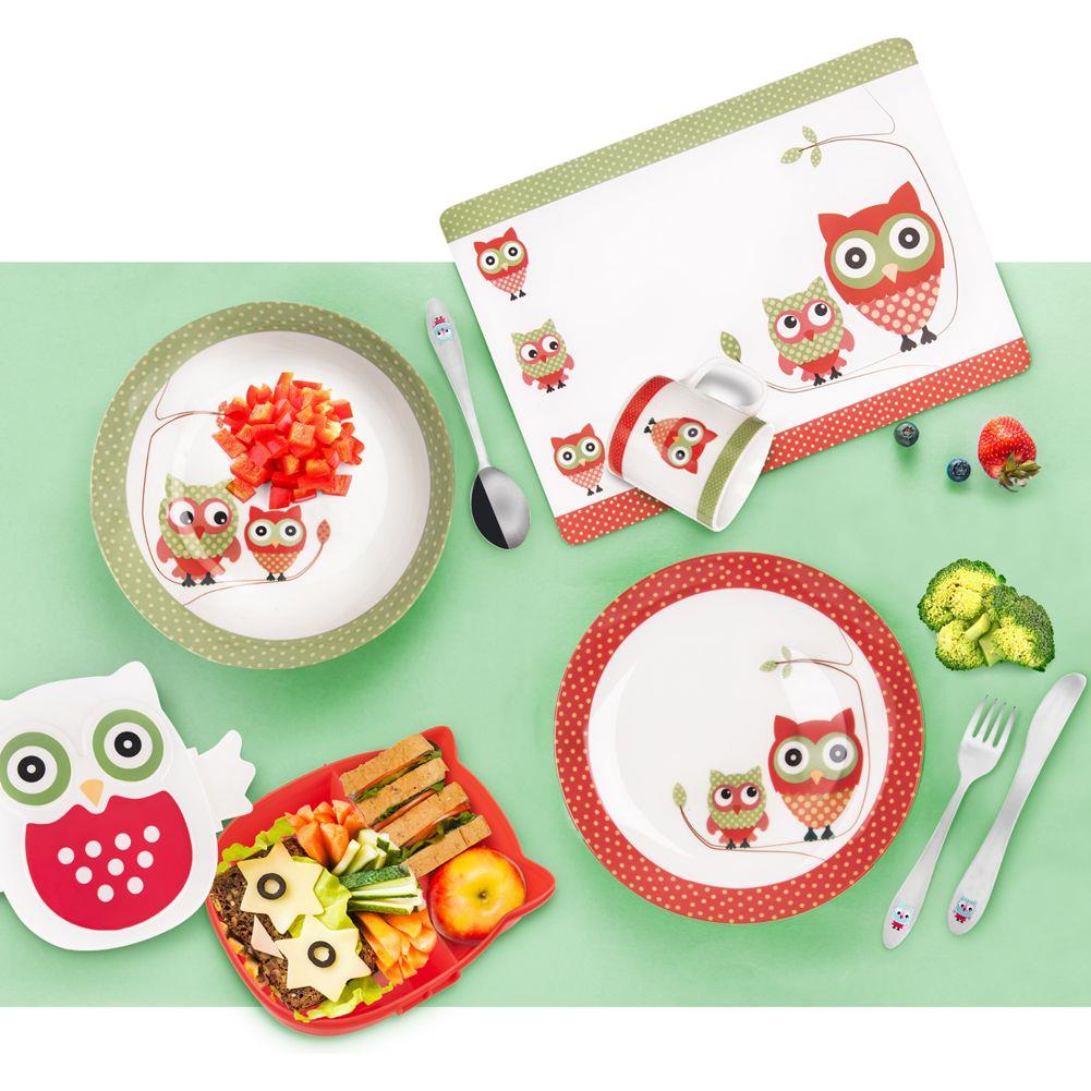 Lunch box / Śniadaniówka plastikowa SÓWKA CZERWONA