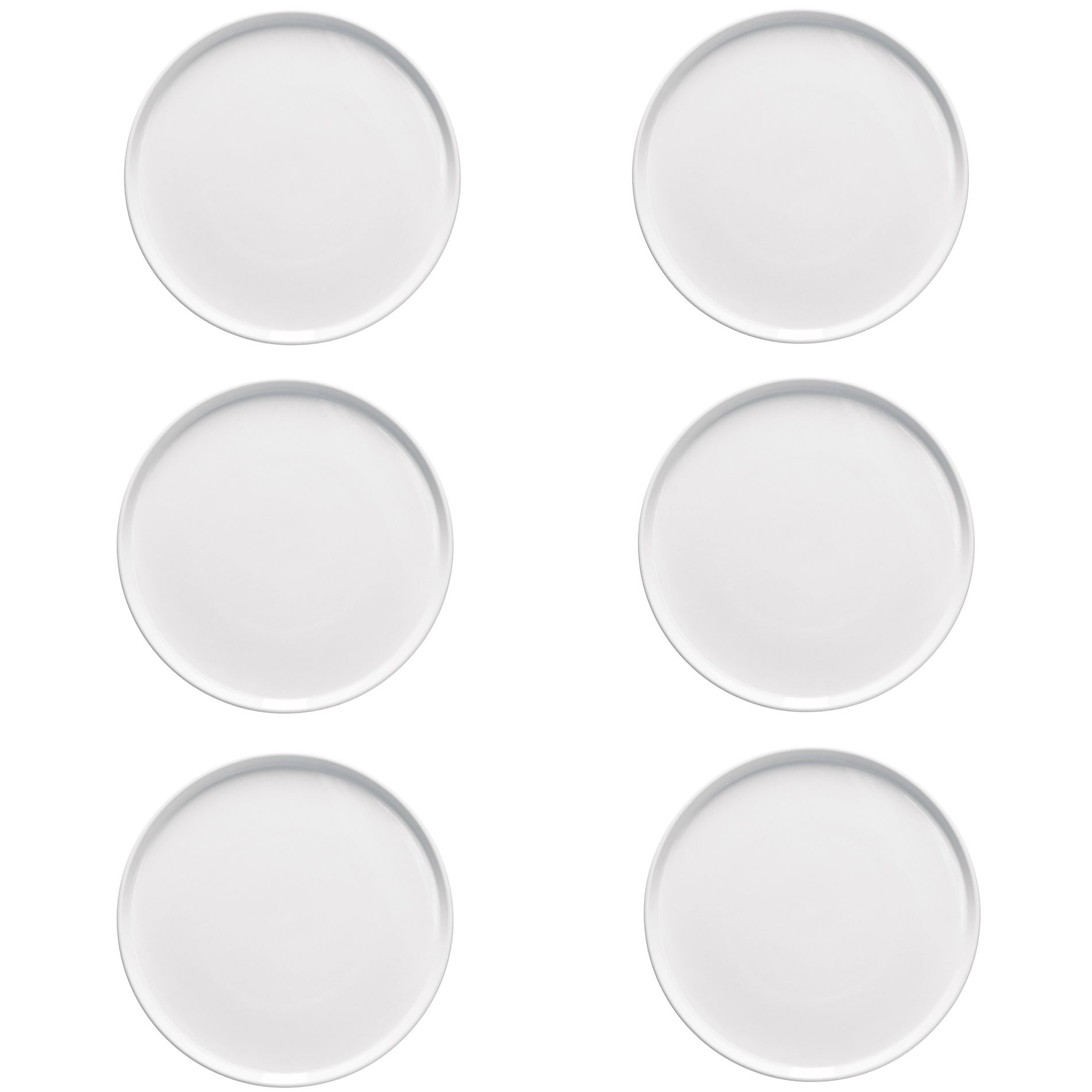 LA PORCELLANA BIANCA Essenziale Gourmet 26 cm 6 ks - jedálenské tanieriky z porcelánu