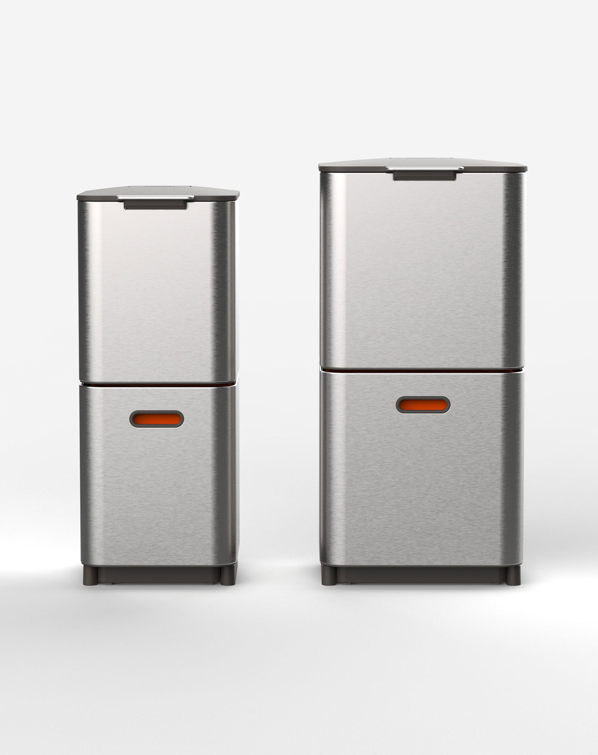 JOSEPH JOSEPH Inteligent Waste Totem Compact stříbrný 40 l (30063) - nerezový koš na třídění odpadu