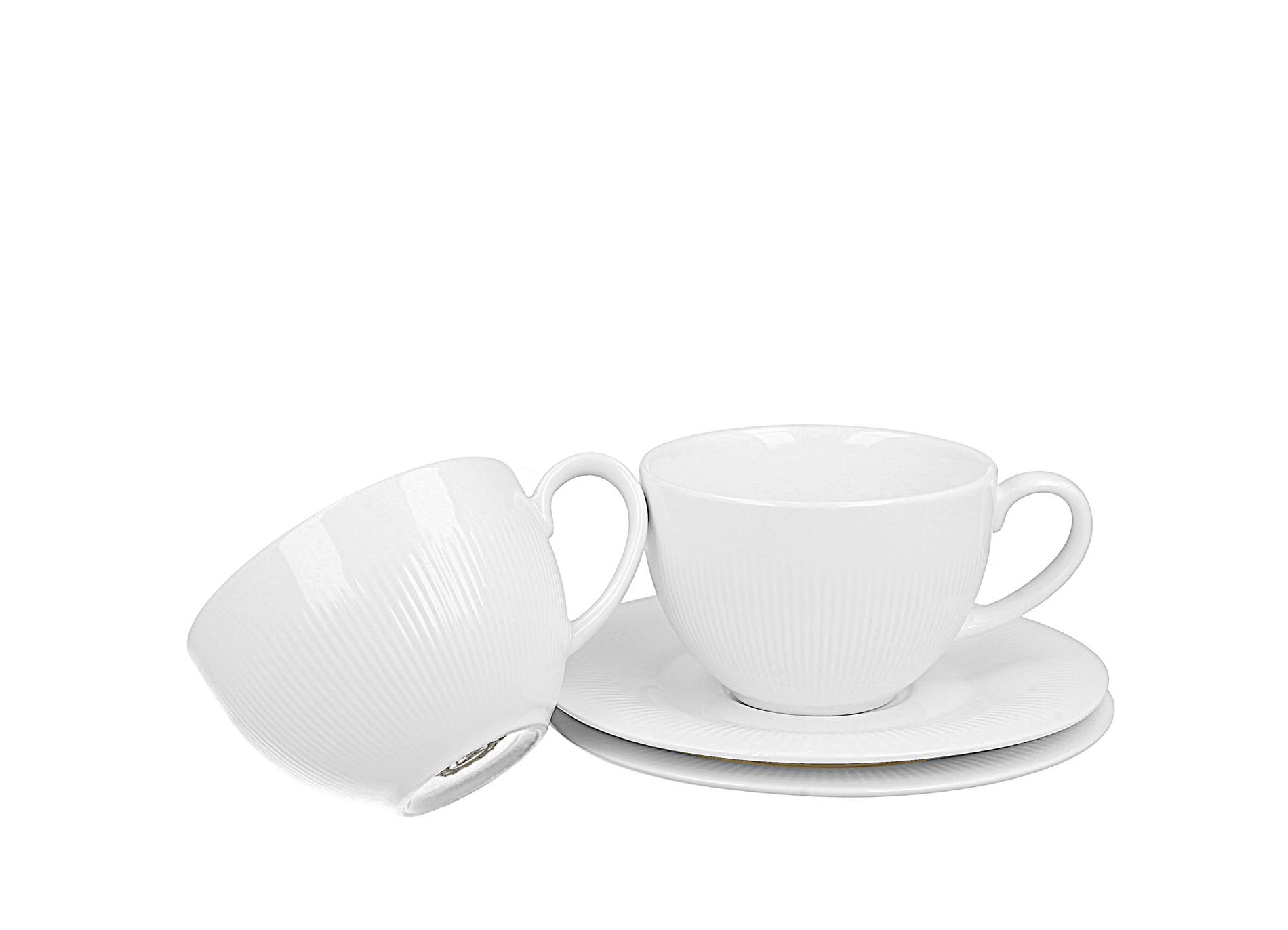 Filiżanki do kawy i herbaty porcelanowe ze spodkami DUO RAPHAEL 240 ml 2 szt.