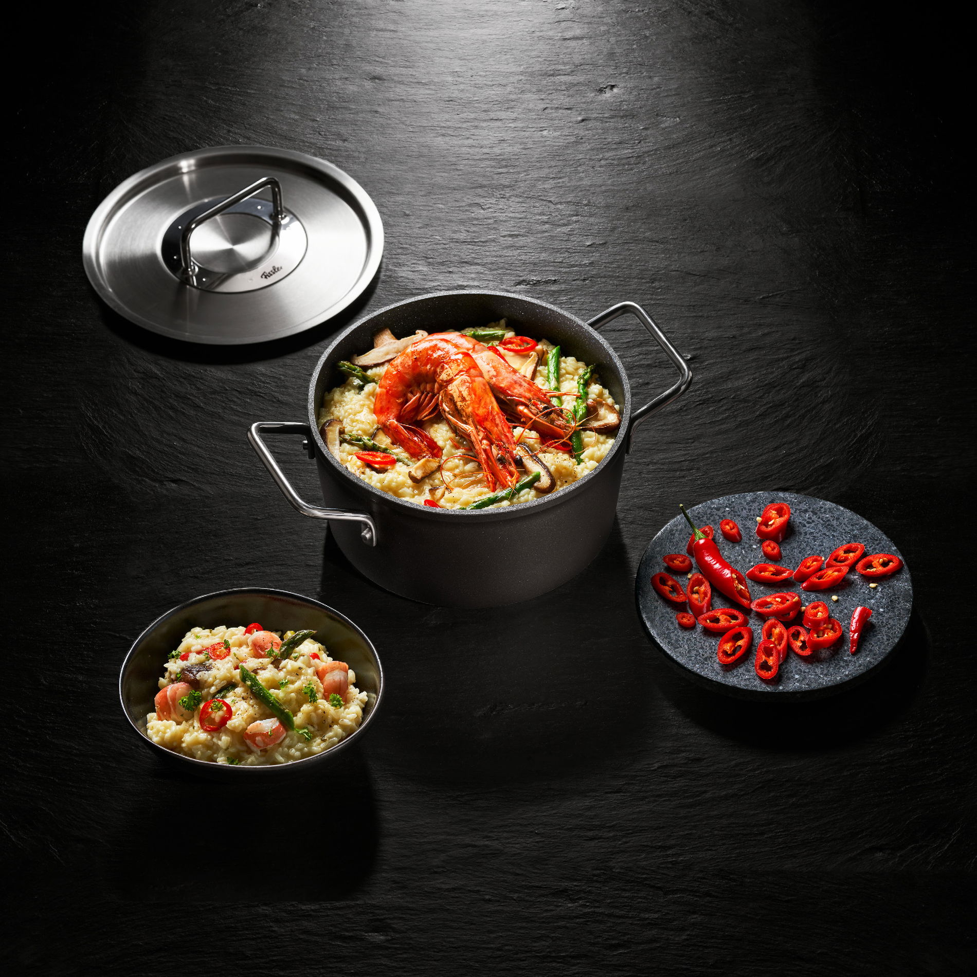 FISSLER Adamant - sada 2 hliníkových hrncov s pokrievkou