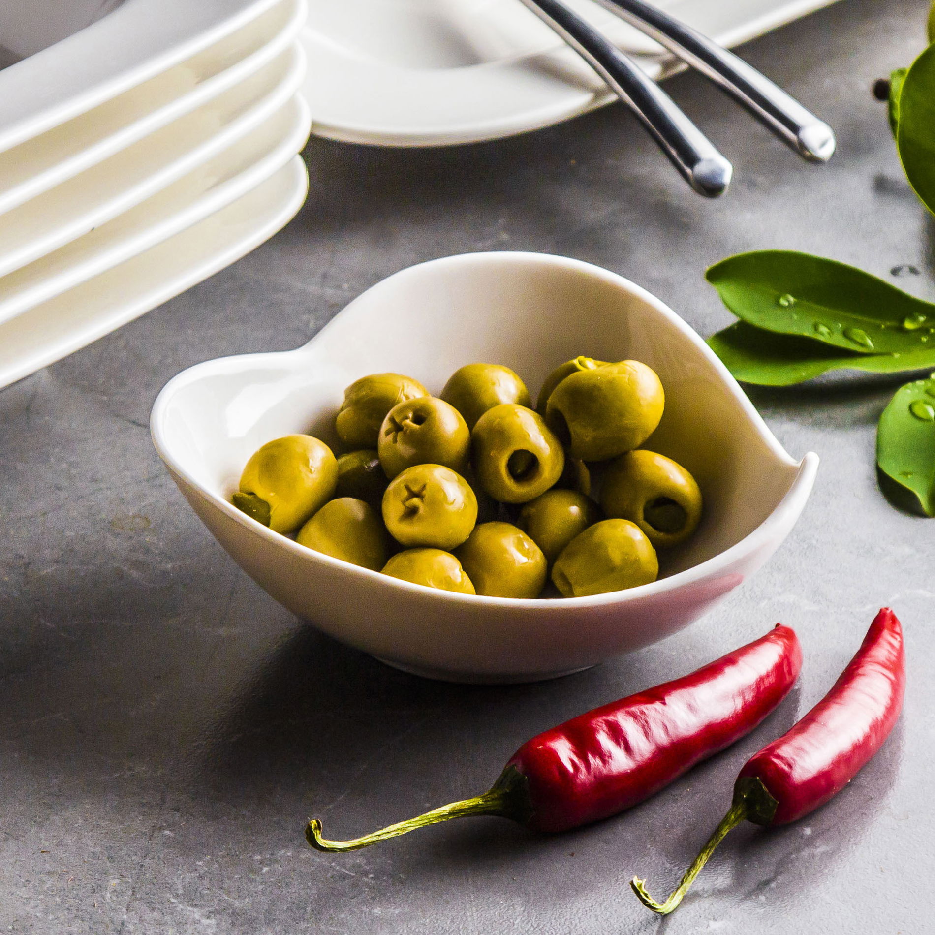 AMBÍCIA Salsa List 0,18 l biela - miska / porcelánová salátová misa