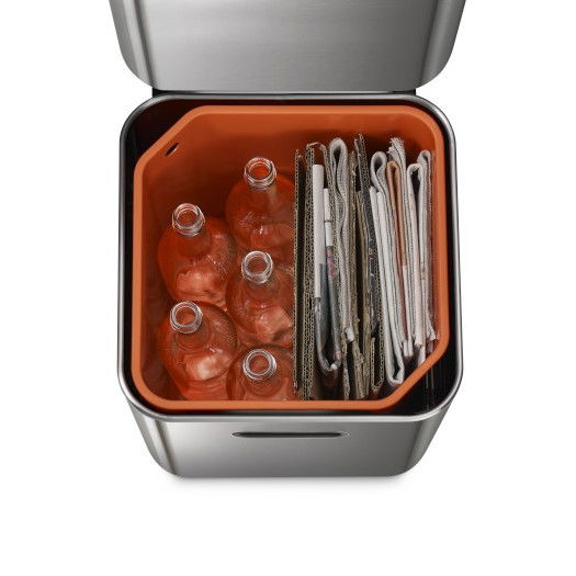JOSEPH JOSEPH Inteligent Waste Totem Compact stříbrný 40 l (30063) - nerezový koš na třídění odpadu