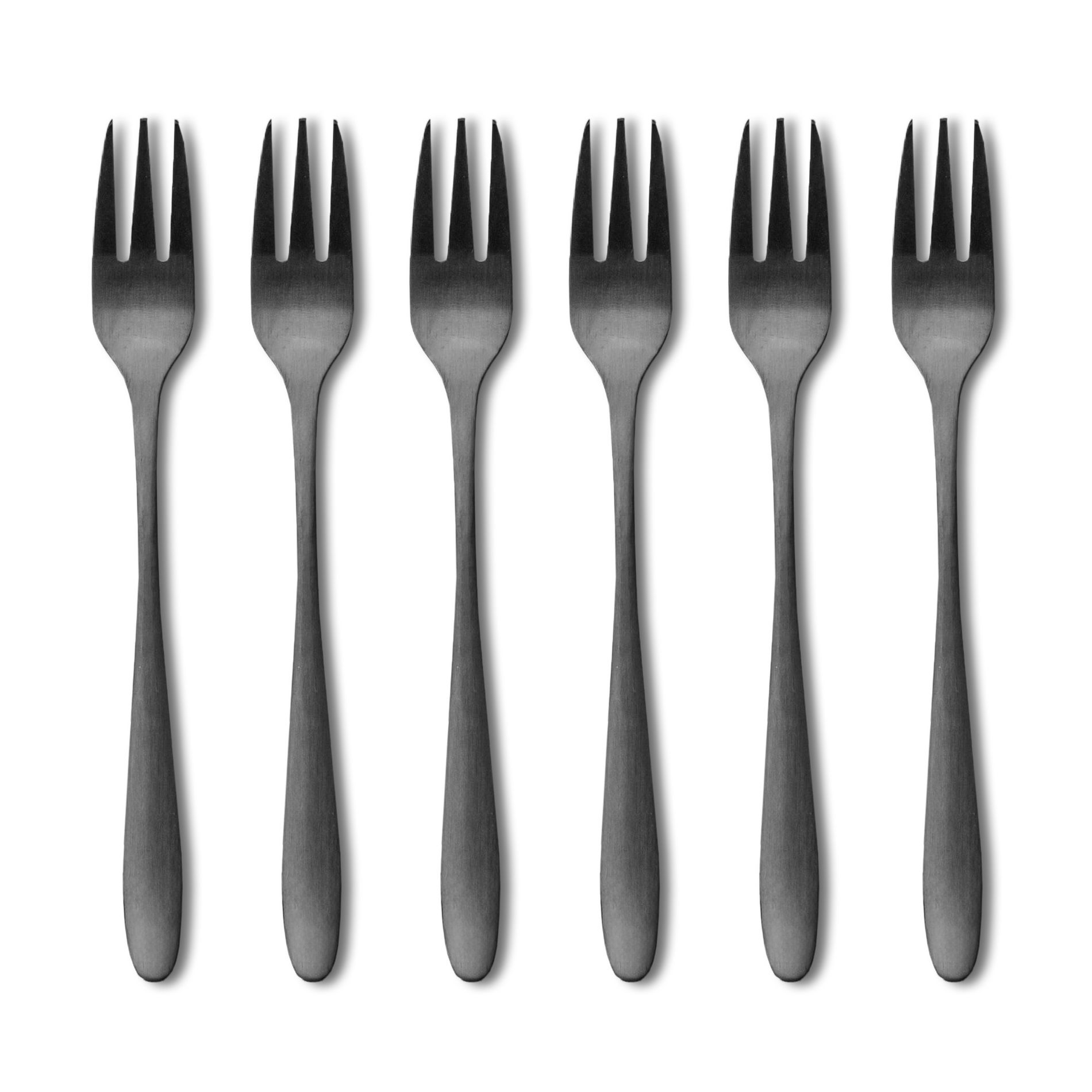 EXCELLENT HOUSEWARE vidličky na dorty z nerezové oceli GRAPHITE 6 ks.
