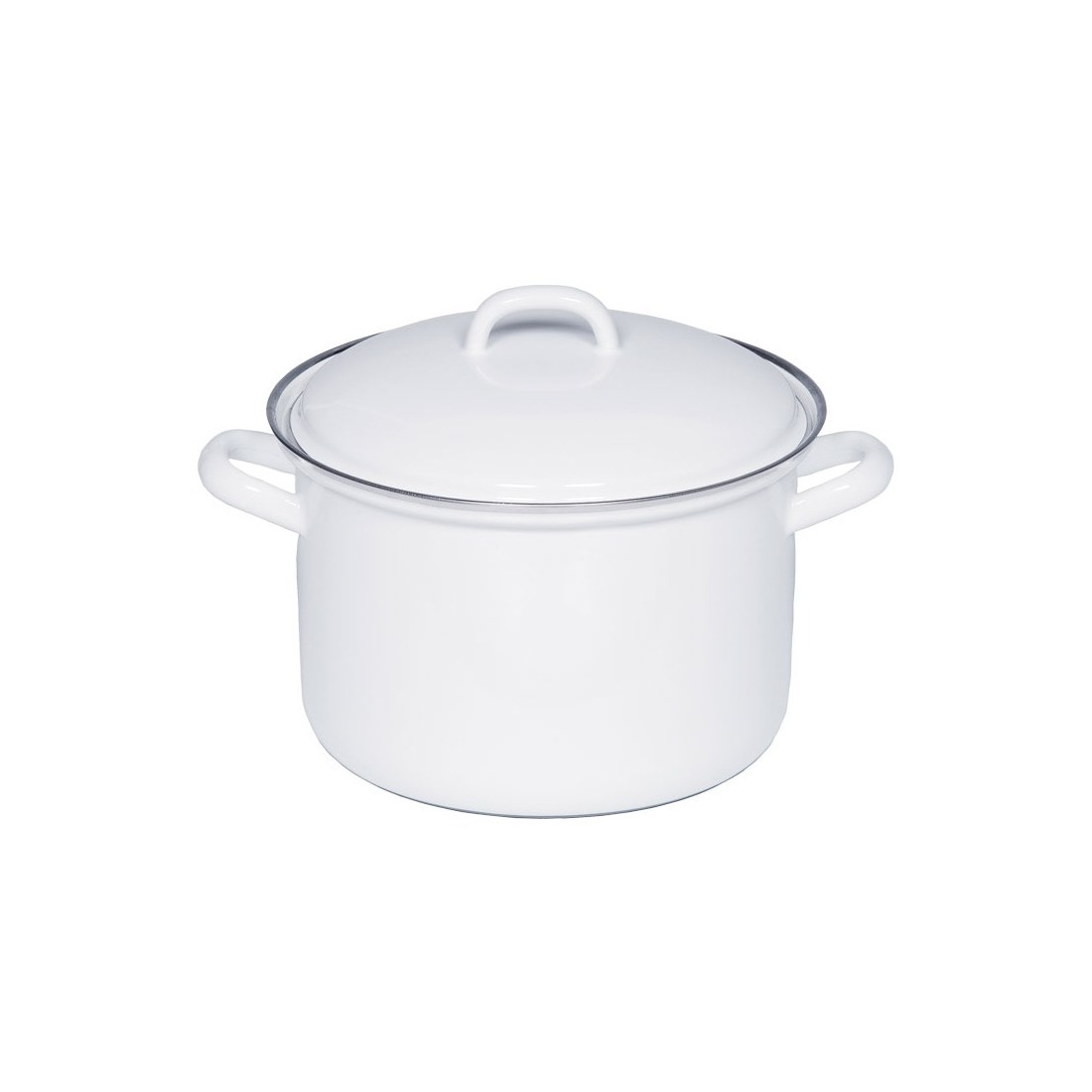 RIESS Classic Weiss 1,5 l - smaltovaný hrnec s poklicí