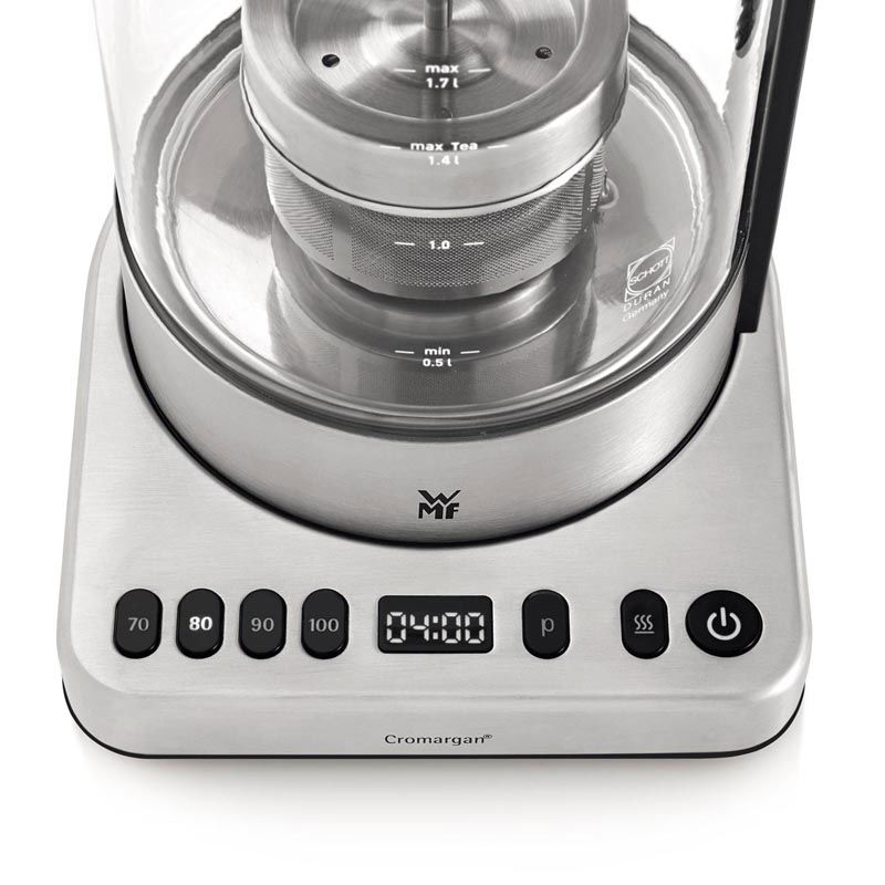 WMF Electro Lono 2v1 1,7 l – bezdrátová rychlovarná konvice skleněná s regulací teploty