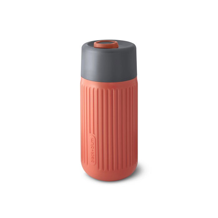 BLACK BLUM Cestovný pohár 340 ml koralový - sklenený pohár s viečkom