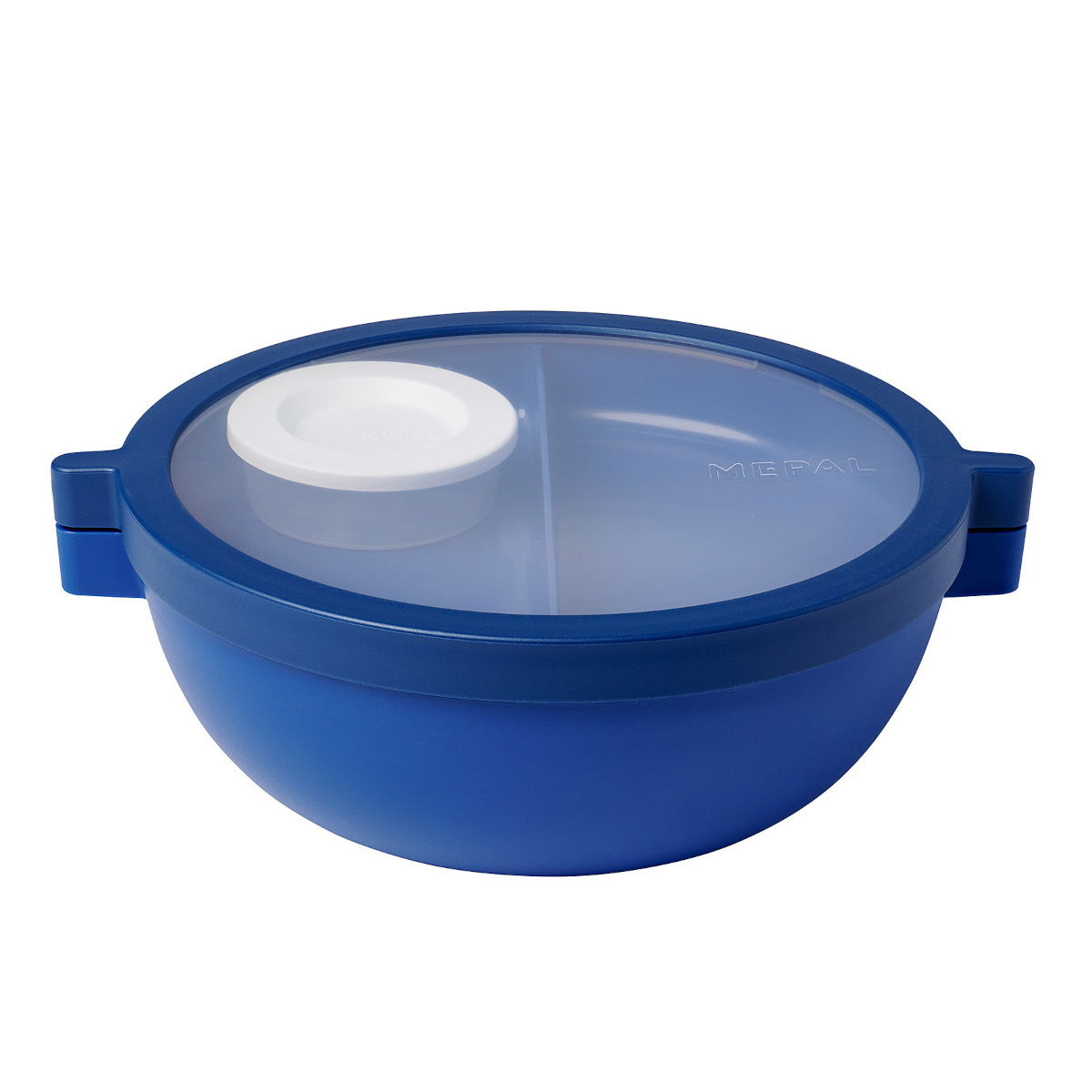 MEPAL Vita Vivid Blue 1,5 l - obedová krabička / dvojkomorová raňajková krabička s nádobkou na omáčku