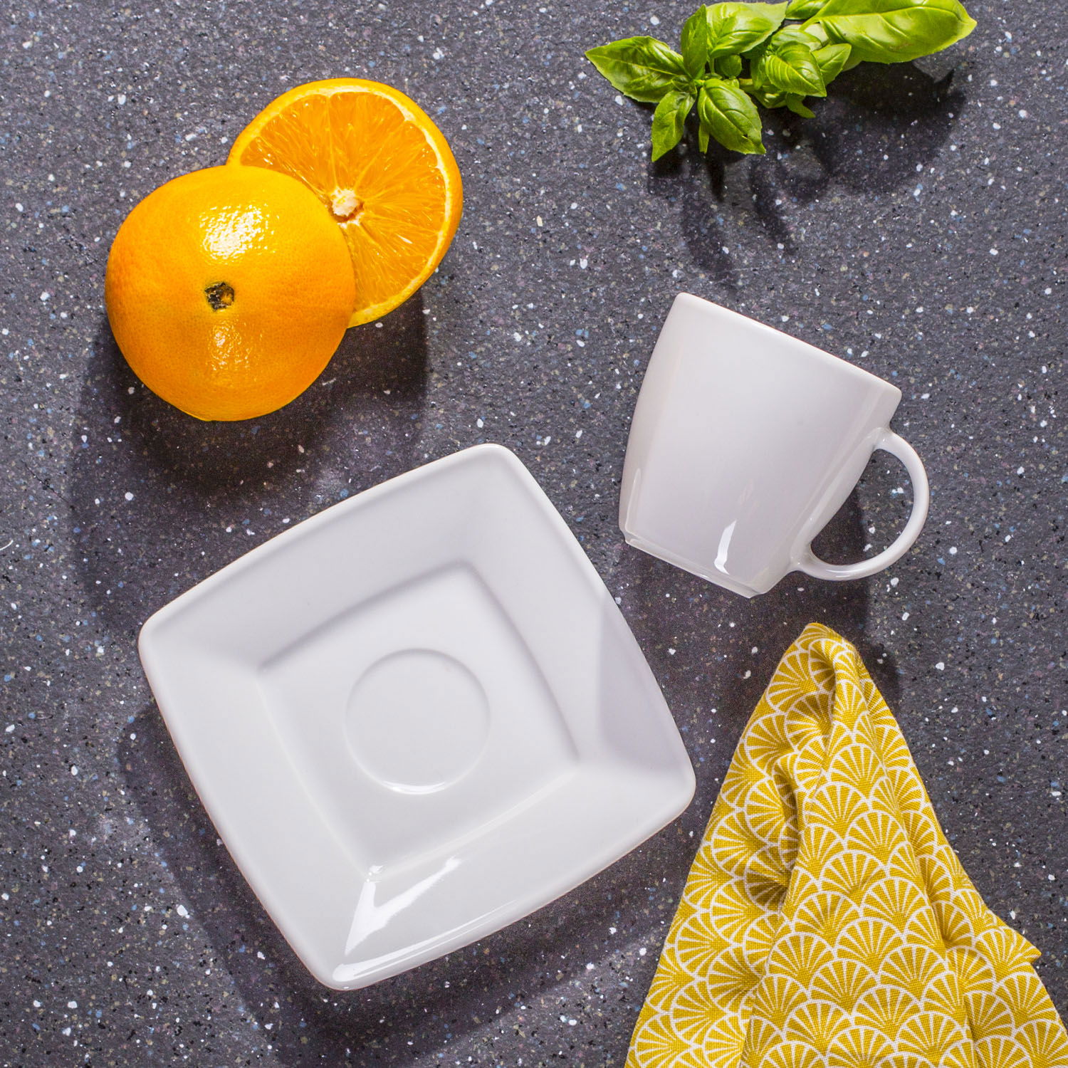 Porcelánový šálek na kávu a čaj s podšálkem LUBIANA VICTORIA VYSOKÝ bílý 200 ml
