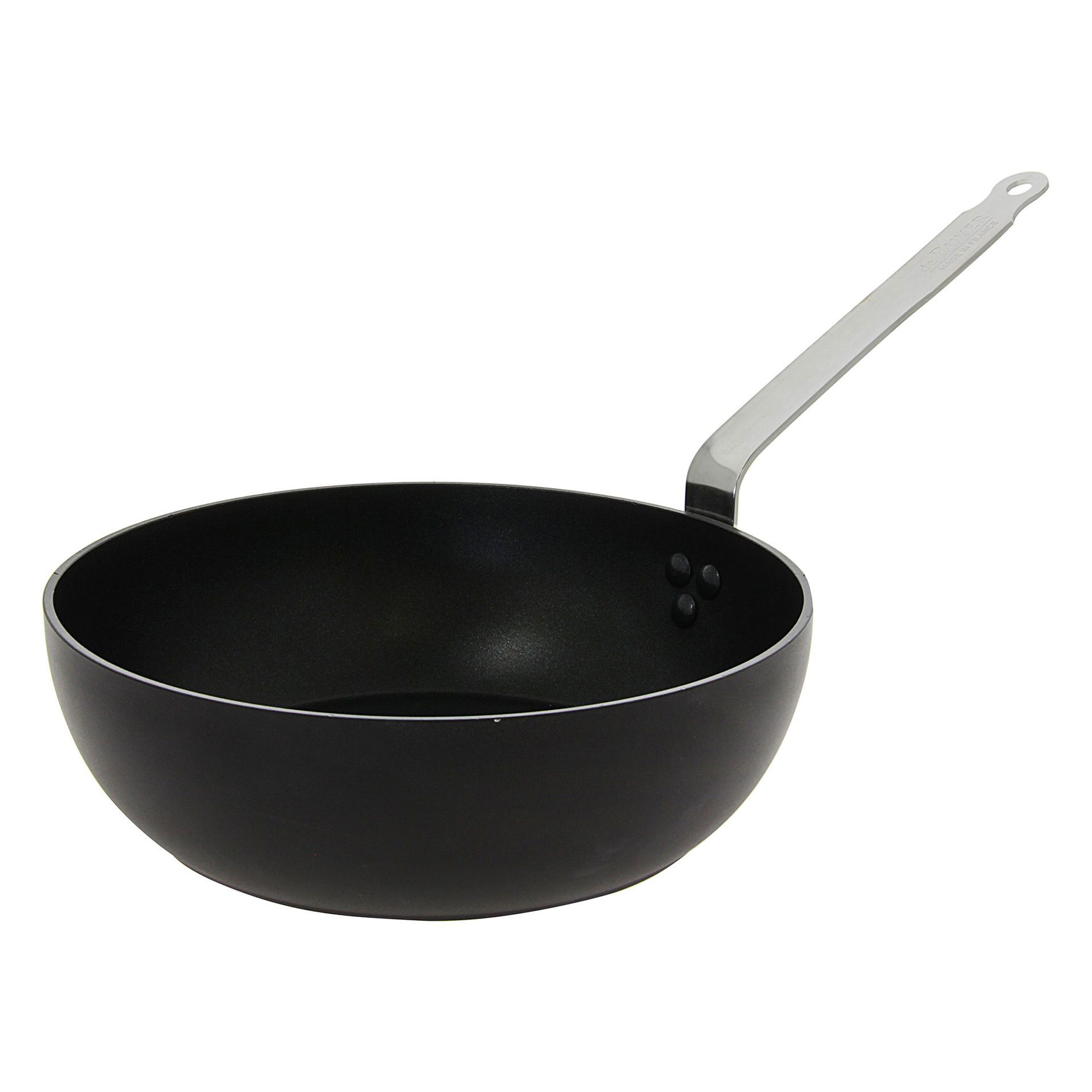 DE BUYER Choc Intense 24 cm černá - nepřilnavá pánev wok