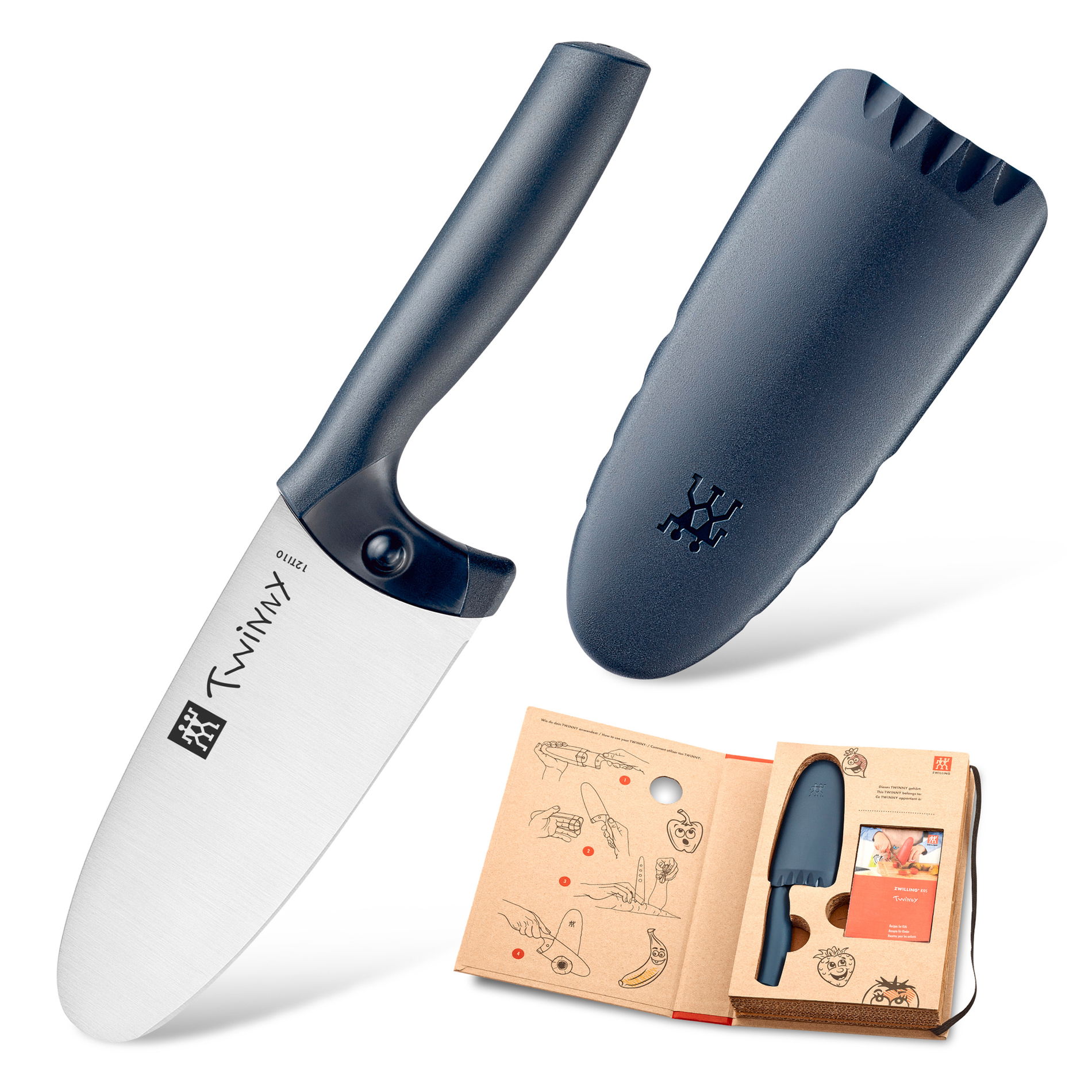 ZWILLING Twinny 10 cm modrý - nůž šéfkuchaře z nerezové oceli z osłonką