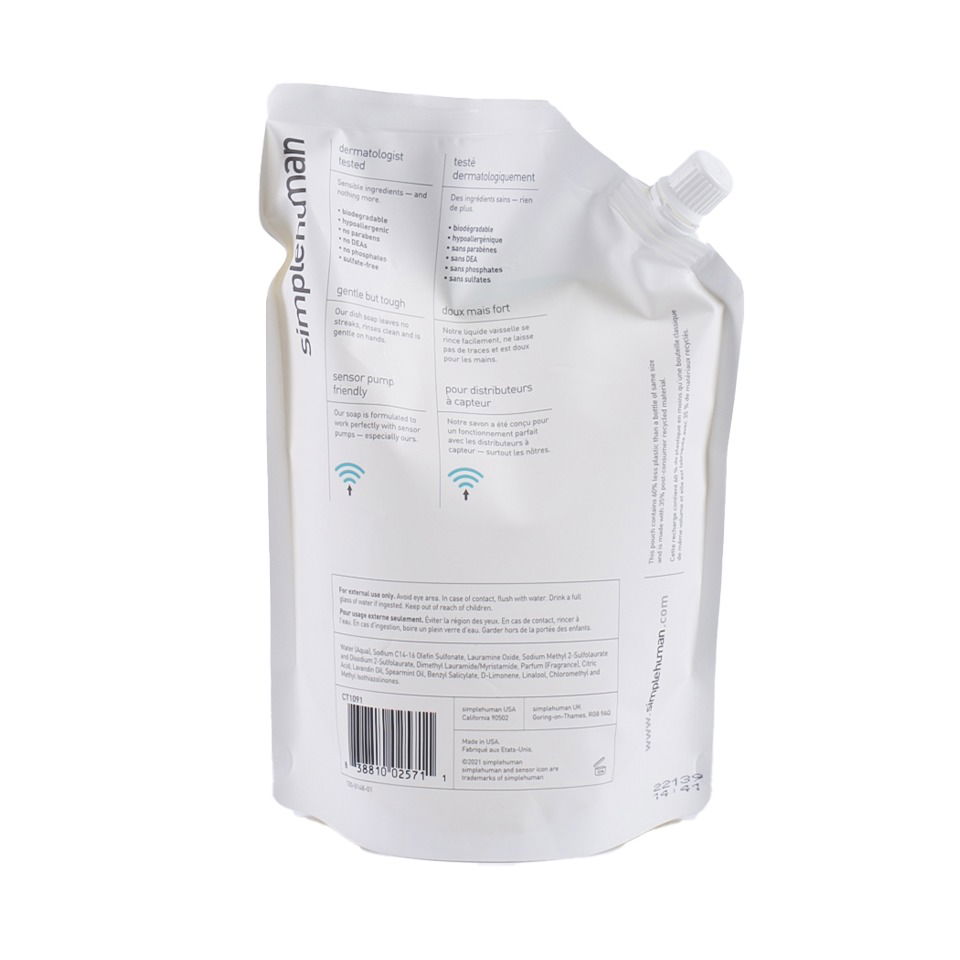 SIMPLEHUMAN Lavender Mint 1 l - tekutina na umývanie riadu