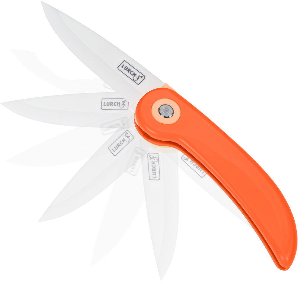 LURCH 7,5 cm oranžový - keramický zavírací univerzální nůž