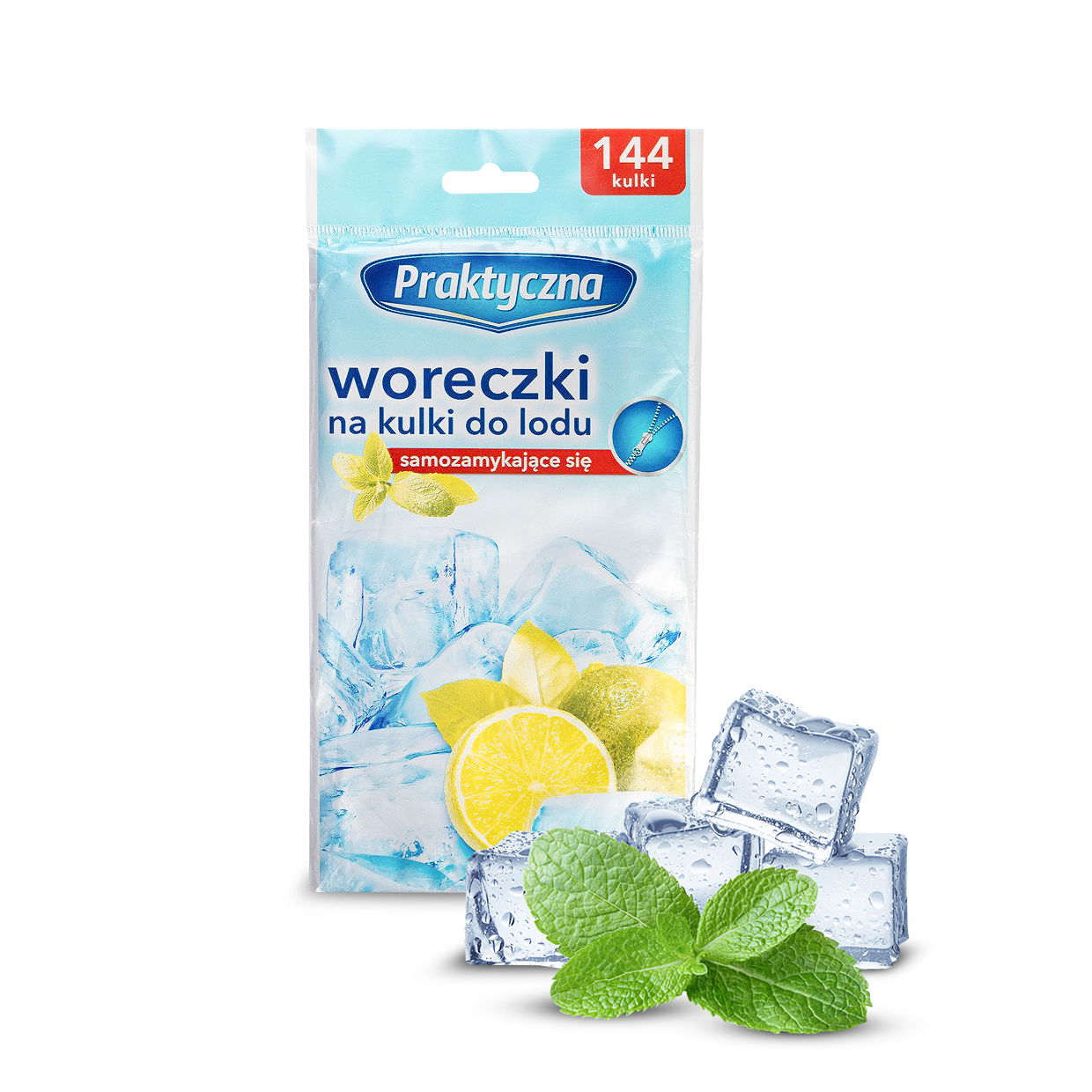 Vrecká na ľad s automatickým zatváraním ICE CUBE 144 ks.