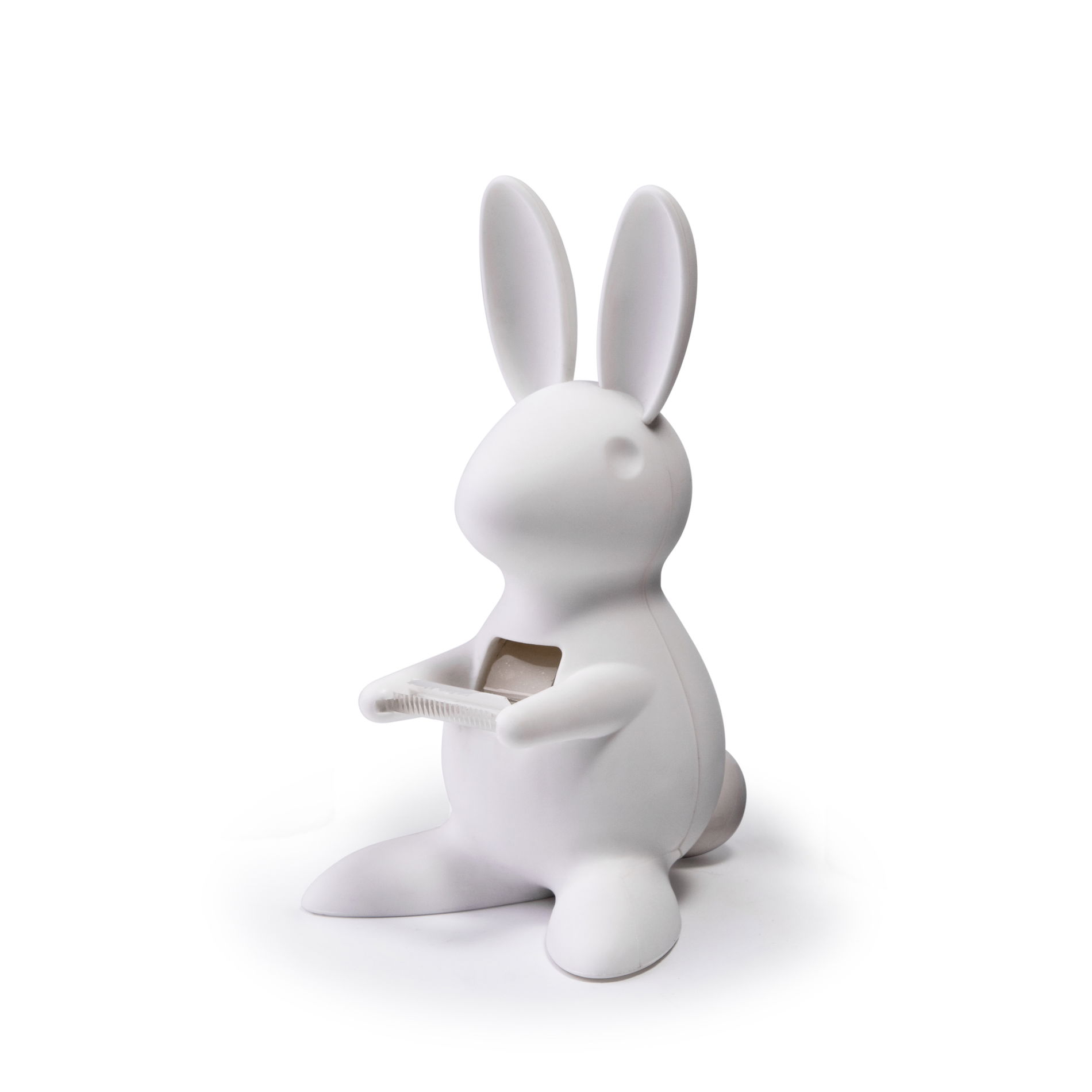 QUALY Králik Bunny biely - plastový podávač lepiacej pásky