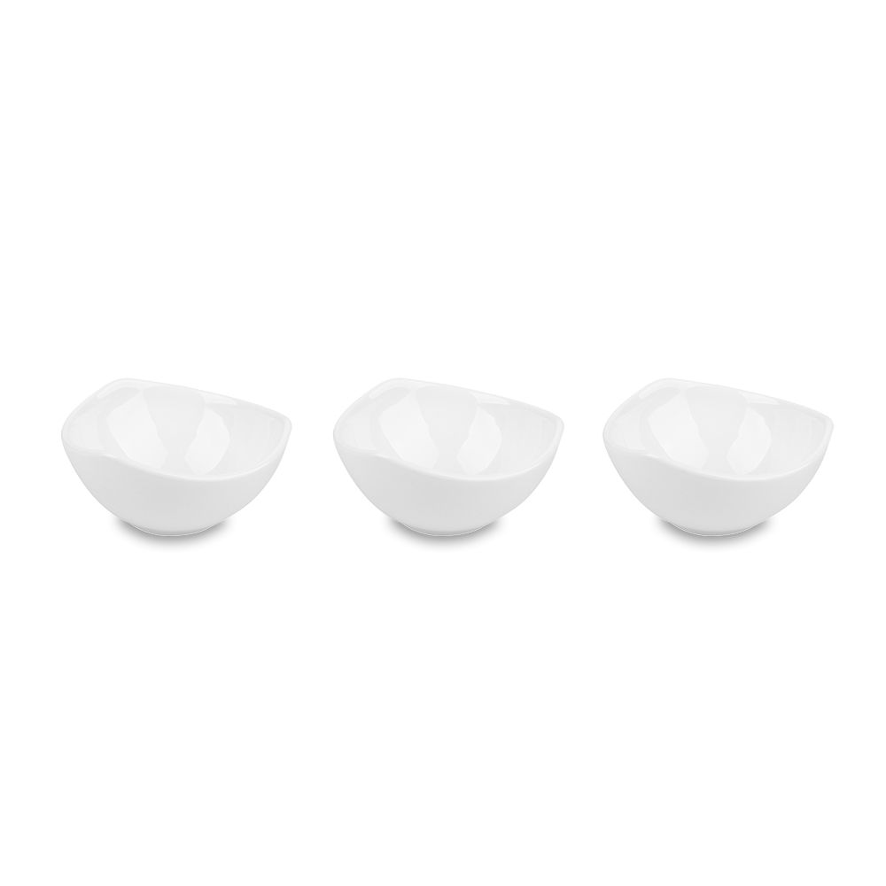 AMBÍCIA SALSA BIELE 40 ml 3 ks - misky na omáčky a občerstvenie z porcelánu