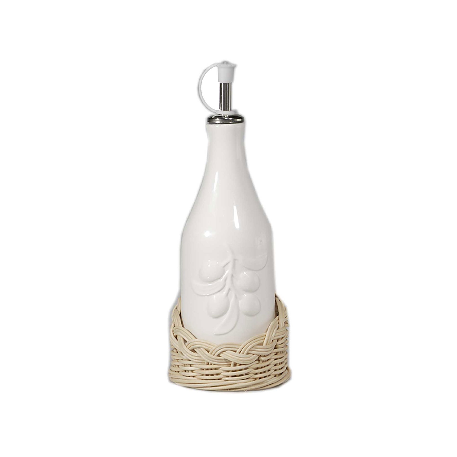 LA PORCELLANA BIANCA Midollino 8,5 cm - proutěný košík / podložka na láhev s olivovým olejem nebo octem LA PORCELLANA BIANCA Midollino 8,5 cm - proutěný košík / podložka na láhev s olivovým olejem nebo octem