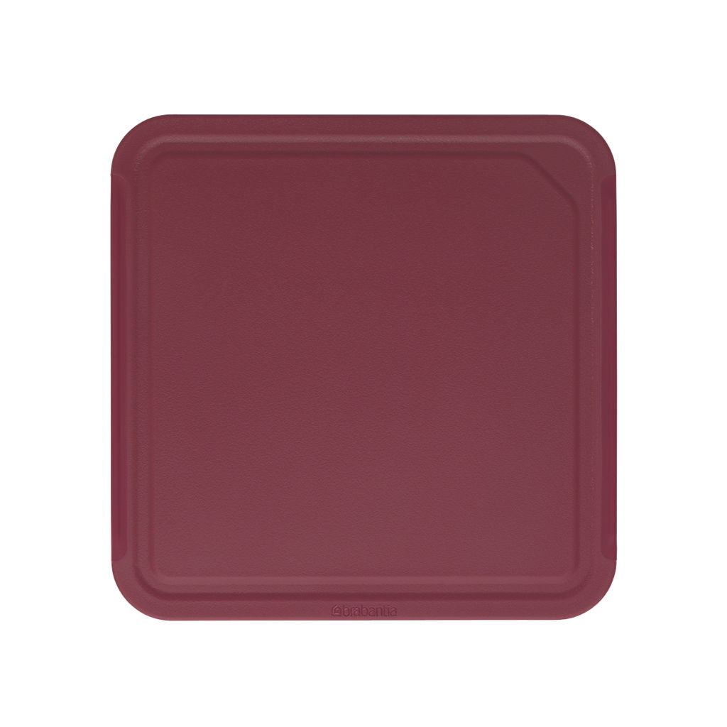 BRABANTIA Tasty Plus 25 x 25 cm bordowa - deska do krojenia plastikowa
