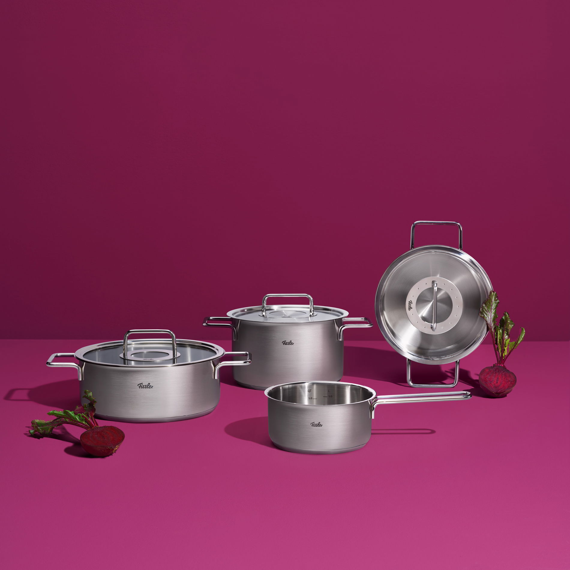 FISSLER Pure Collection 20 cm - nerezový hrnec se skleněným víkem