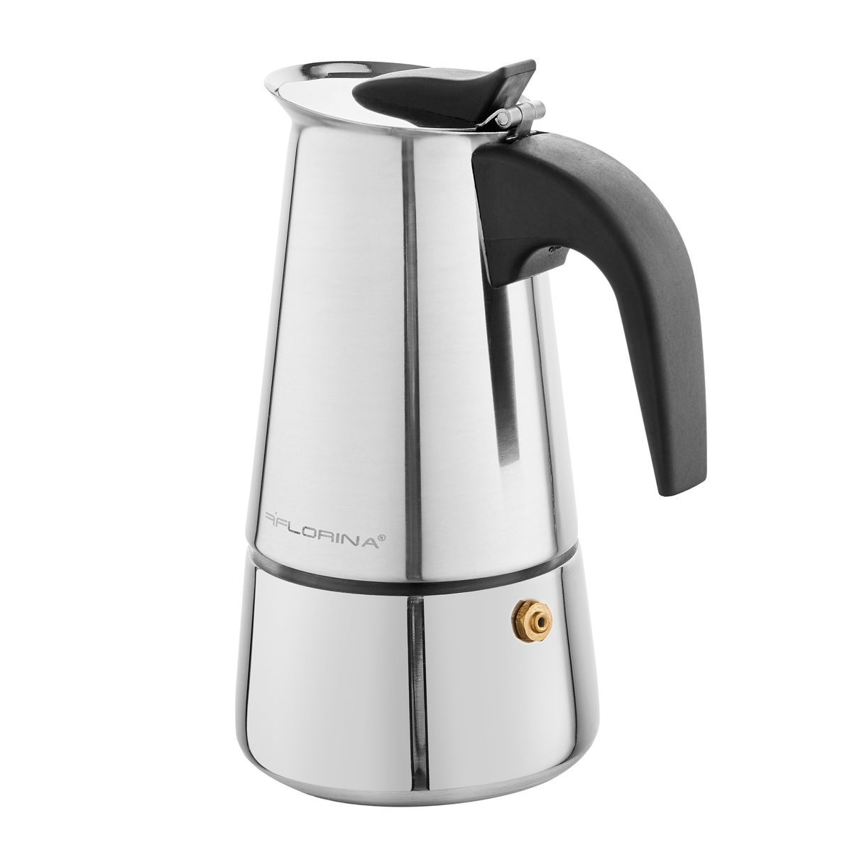 Oceľový tlakový kávovar FLORINA LUNGO - kafetiera pre 6 šálok espresso (6 tz)