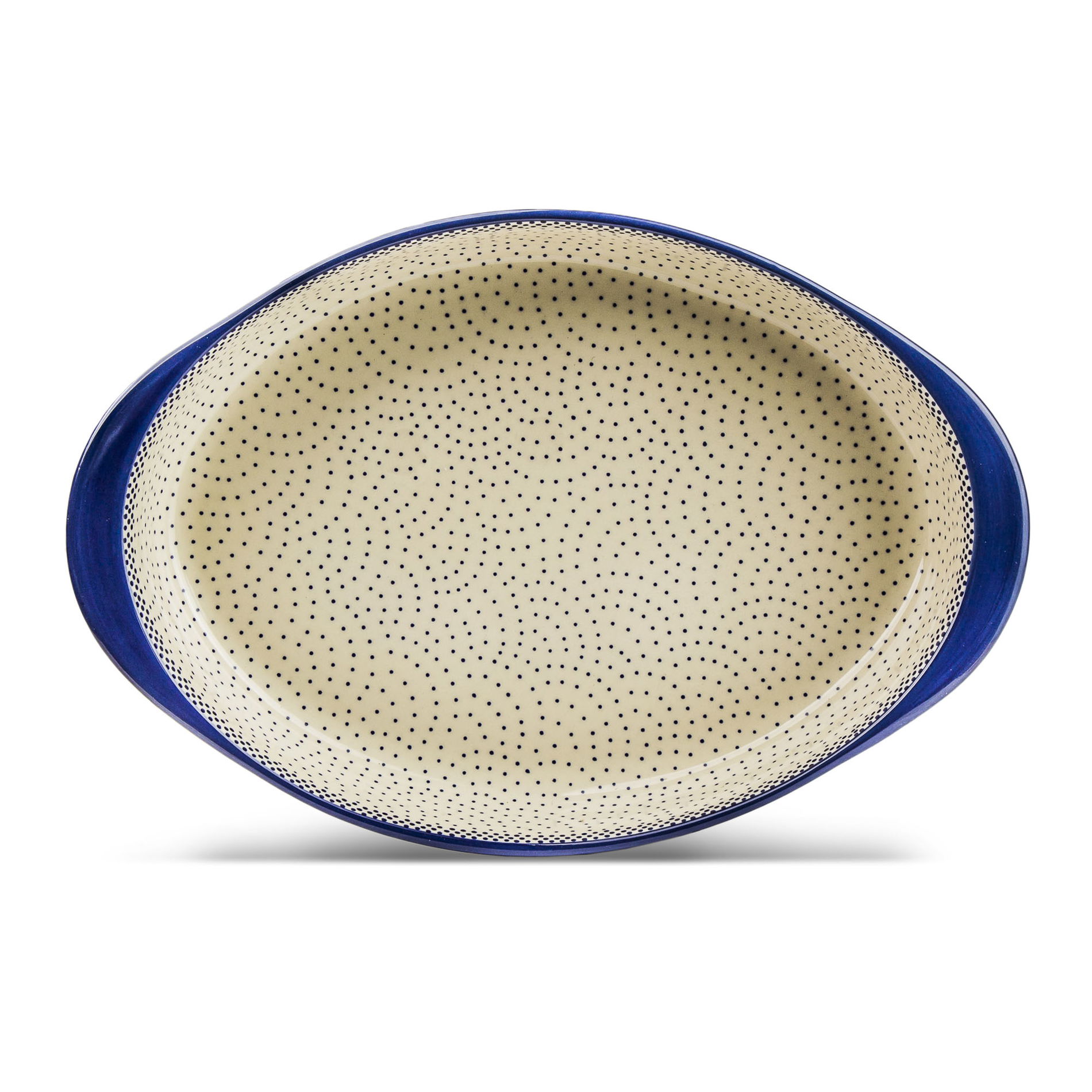 Keramický talíř Manufaktura Bolesławiec 39 x 26 cm - dek. 061A