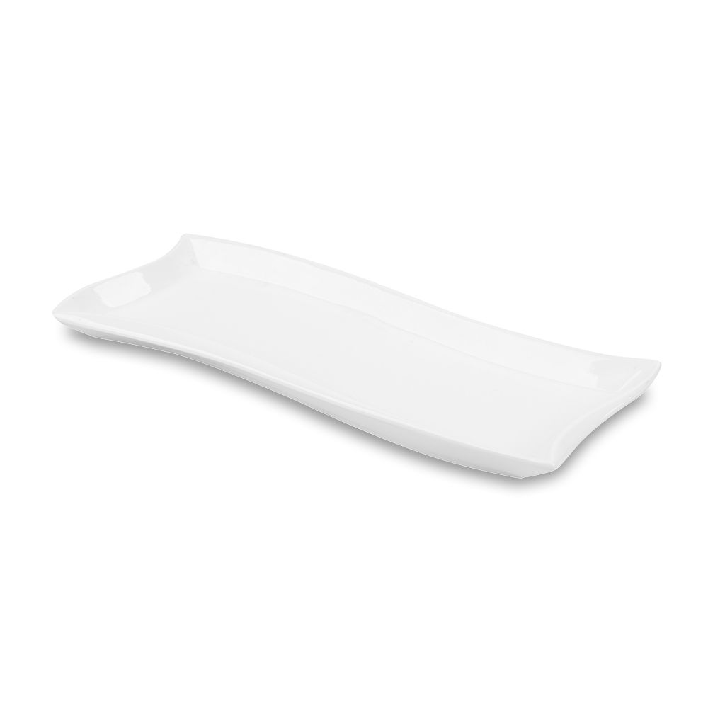 AMBÍCIA Salsa Fala 26 x 10 cm biely - porcelánový tanier